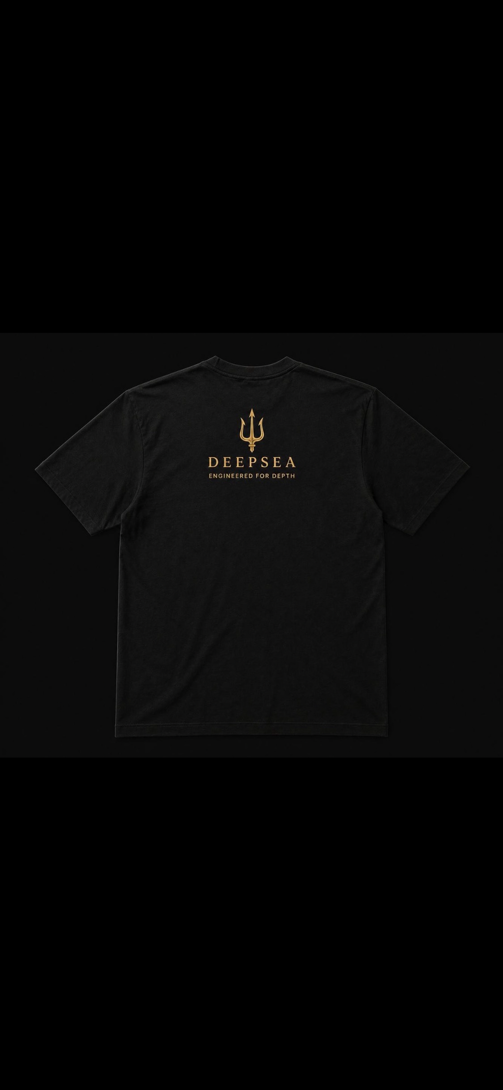 Premium black heavyweight tee crafted from 100% cotton (300 GSM) with a clean DeepSea chest logo and relaxed oversized fit for everyday wear.